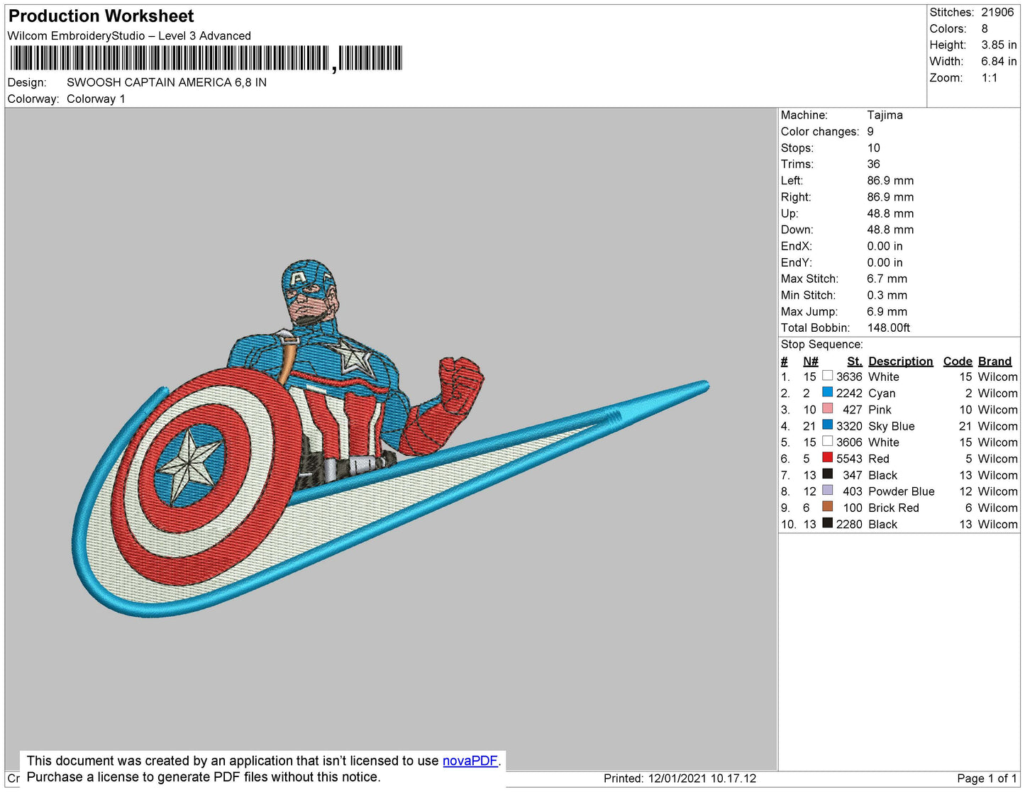 Captain America Swoosh