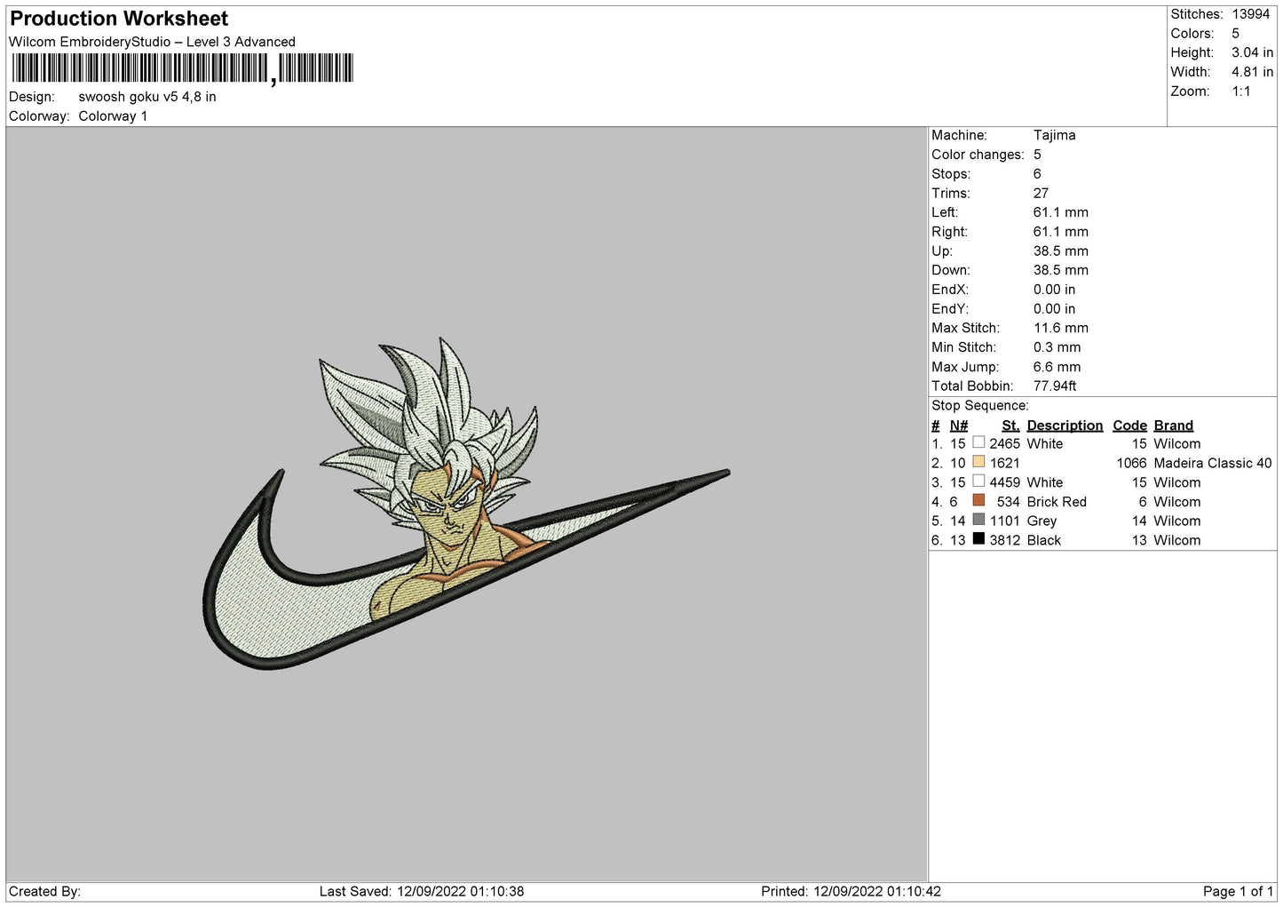 Goku Ultra Instinct Swoosh