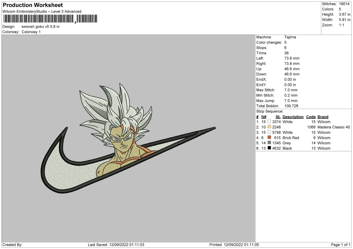 Goku Ultra Instinct Swoosh