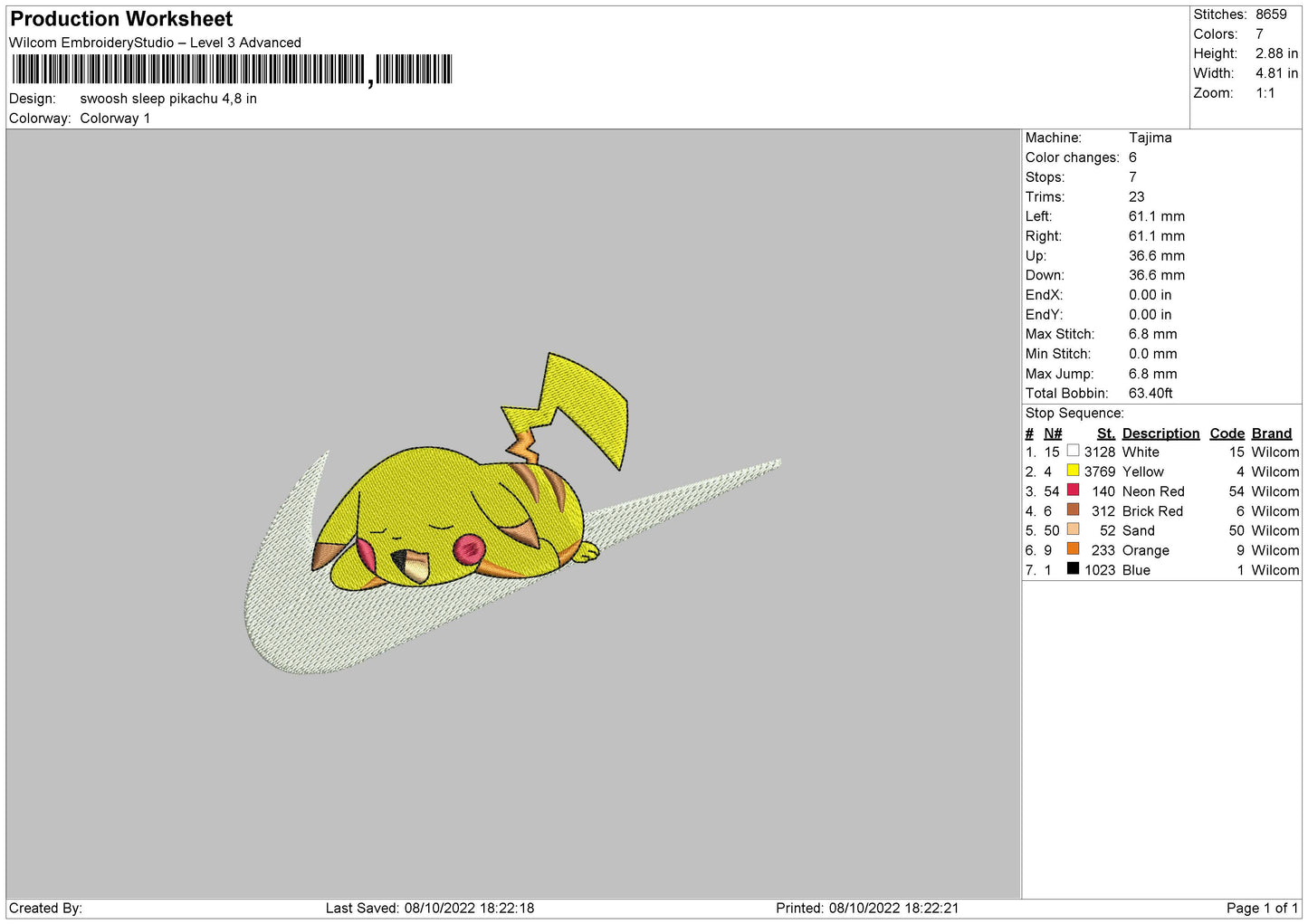 Sleeping Pikachu Swoosh