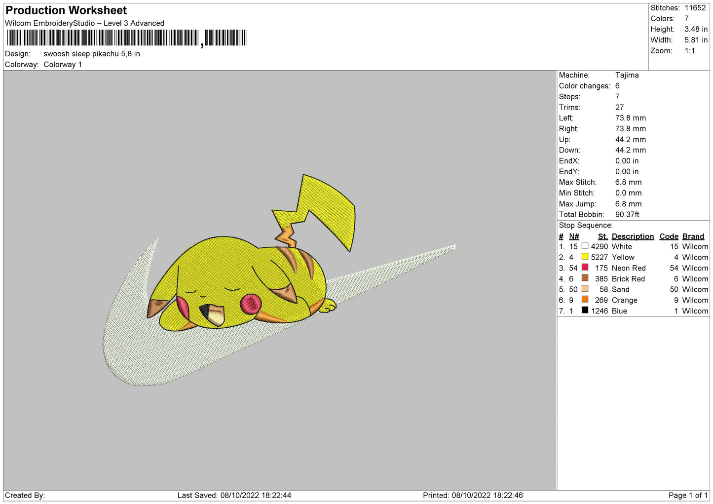 Sleeping Pikachu Swoosh