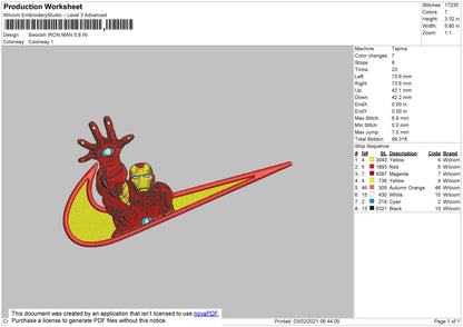 Iron Man Swoosh