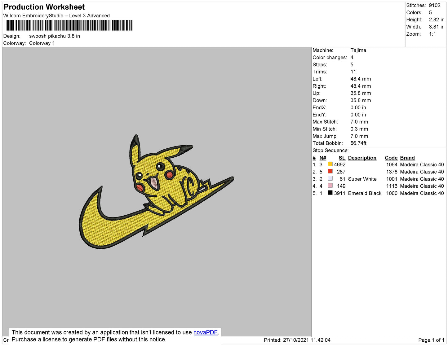 Pikachu Swoosh 3