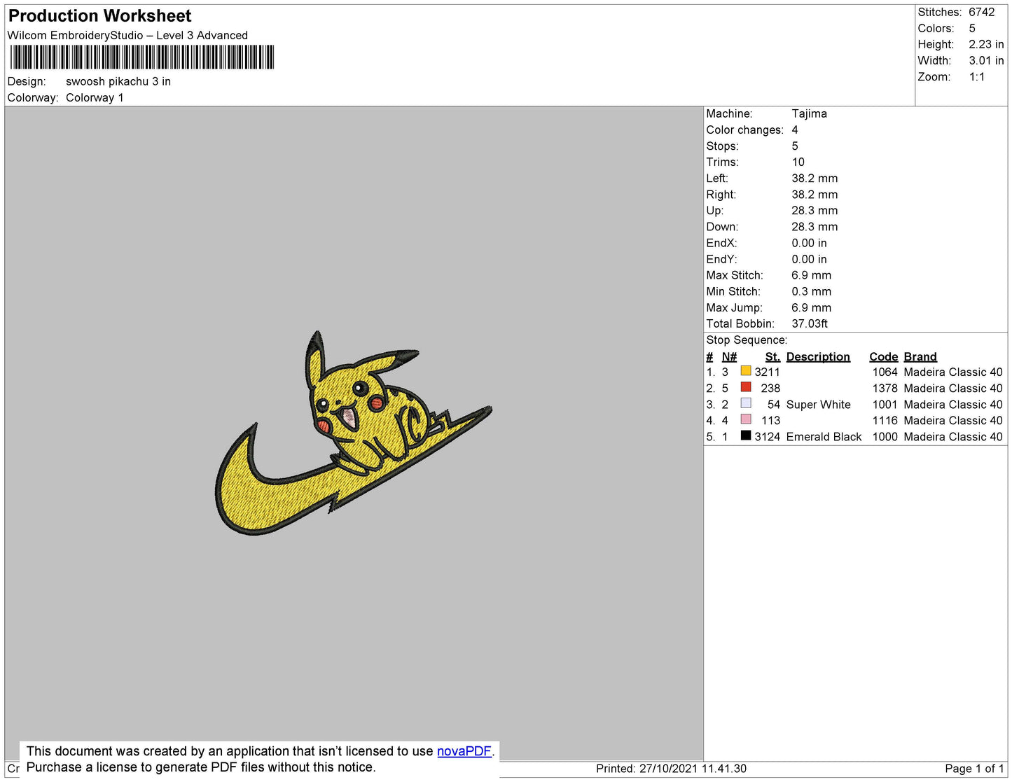 Pikachu Swoosh 3