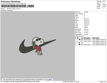 Snoopy Swoosh