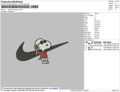 Snoopy Swoosh