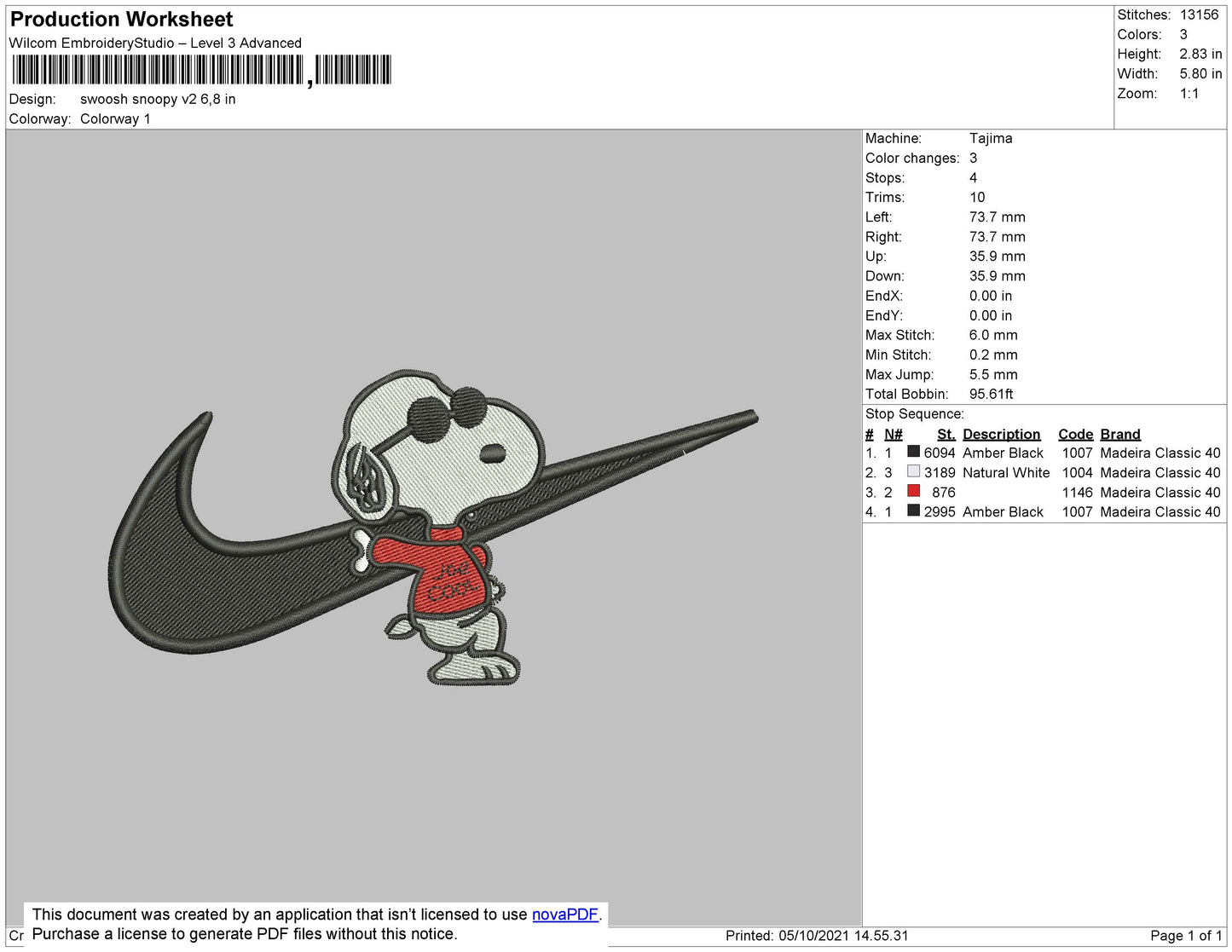 Snoopy Swoosh